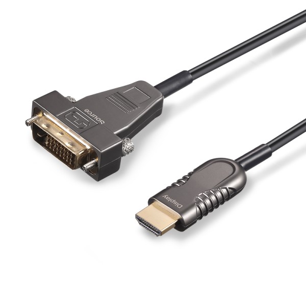 DVI to HDMI AOC, Hybrid 10.2Gbps 4K30 DVI to HDMI Active Optical Cable