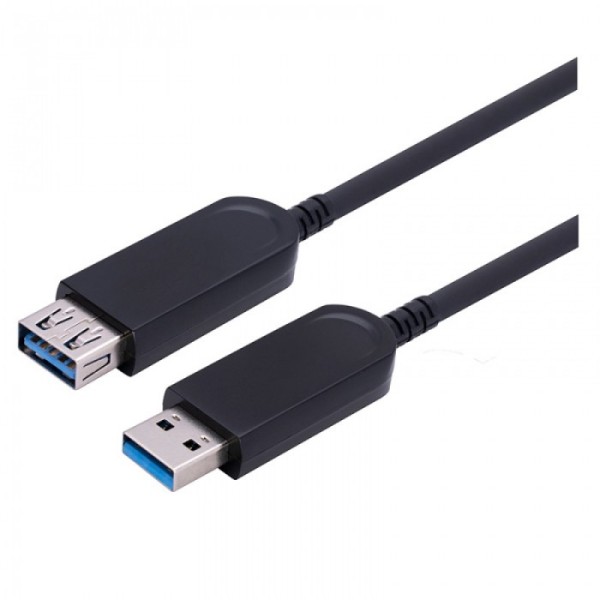 USB 3.1 Gen 2 Type-A Male to Type-A Female 10G Hybrid Active Optical Cable, Backward Compatible