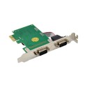 PCIe x1 2-port DB9 RS232 Serial Adapter Card with WCH CH382L Chipset