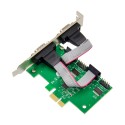 PCIe x1 AX99100 4-port DB9 RS232 Serial Adapter Card with 16950 UART