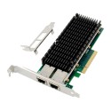 PCIe x8 2-port RJ45 10GBASE-T Ethernet Network Card with Intel X540 Chip