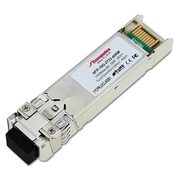 SFP-10G-2733-40KM - 10GBase-BX SFP+ Transceiver (SMF, Tx1270nm/Rx1330nm, 40KM, Simplex LC, DOM)