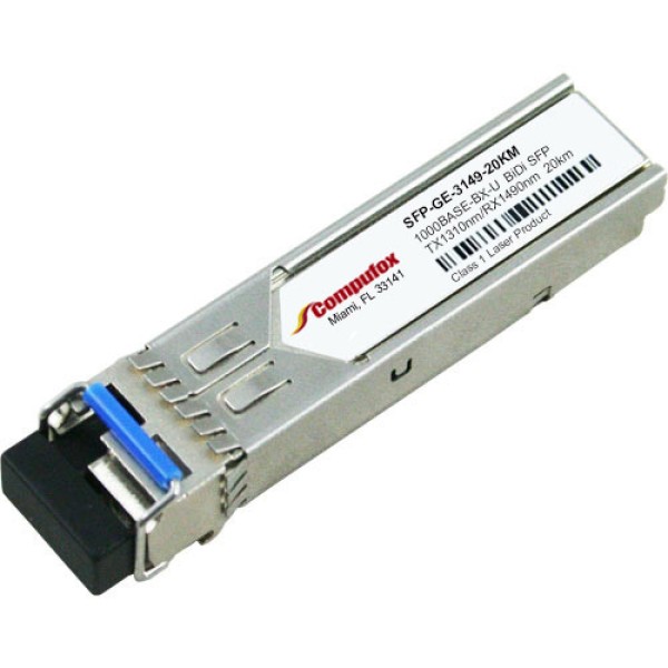 SFP-GE-3149-20KM - 1000Base-BX-U SFP Transceiver (SMF, Tx1310nm/Rx1490nm, 20km, LC, DOM)