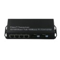 Single Fiber Fast Ethernet Standalone WDM / BiDi Fiber Media Converter, 2-port Fiber & 4-port RJ45, Tx:1550nm/Rx:1490nm, Singlemode, 80km