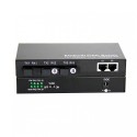 Single Fiber Fast Ethernet Standalone WDM / BiDi Fiber Media Converter, 3-port Fiber & 2-port RJ45, Tx:1550nm/Rx:1310nm, Singlemode, 20km