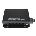 Dual Fiber 10/100Base-TX to 100Base-EX Fast Ethernet Standalone Fiber Media Converter, 1-port Fiber & 4-port RJ45, 1310nm Singlemode, 40km